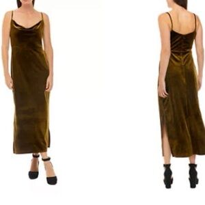 TAYLOR Olive Velvet dress, Size 12